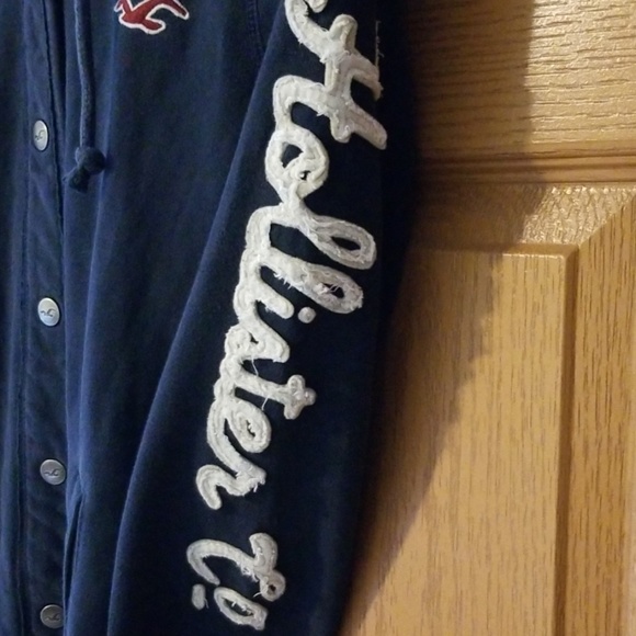 Hollister Dark Blue Sweatshirt Jacket with Hood - Picture 2 of 6